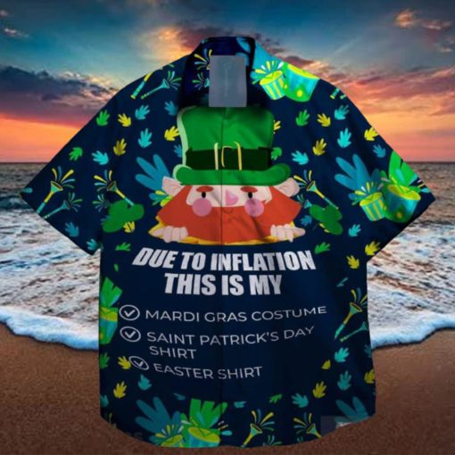 due to inflation this is my st patrick day hawaiian hoodie, sweater, longsleeve, shirt v-neck, t-shirt
