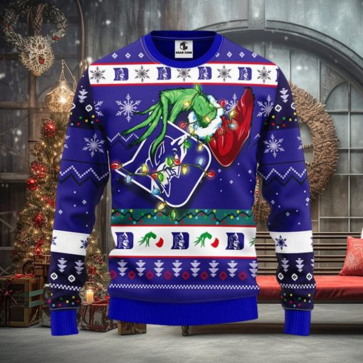 duke blue devils grinch christmas ugly sweater