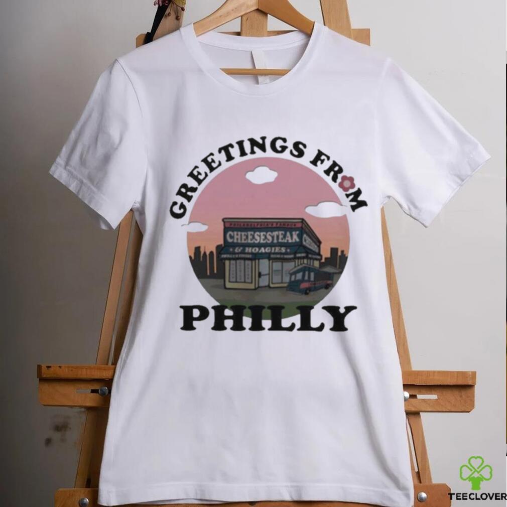 The philadelphia inquirer greetings from philly shirt