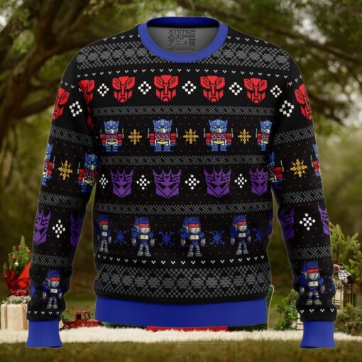 Xmas in Disguise Transformers Ugly Christmas Sweater