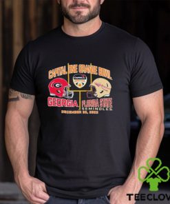 2023 Orange Bowl Georgia Bulldogs vs. Florida State Seminoles Dueling Helmet Shirt 1 2023 Orange Bowl Georgia Bulldogs vs. Florida State Seminoles Dueling Helmet Shirt