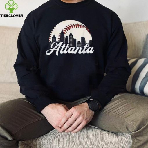 Atlanta Baseball Skyline Atlanta Braves Cityscape T Shirt Georgia Shirt