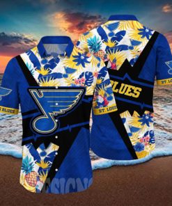 St Louis Blues NHL Flower Full Printing Hawaiian Shirt