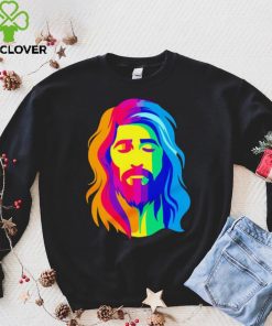 LGBTQ Jesus loves us all colorful shirt