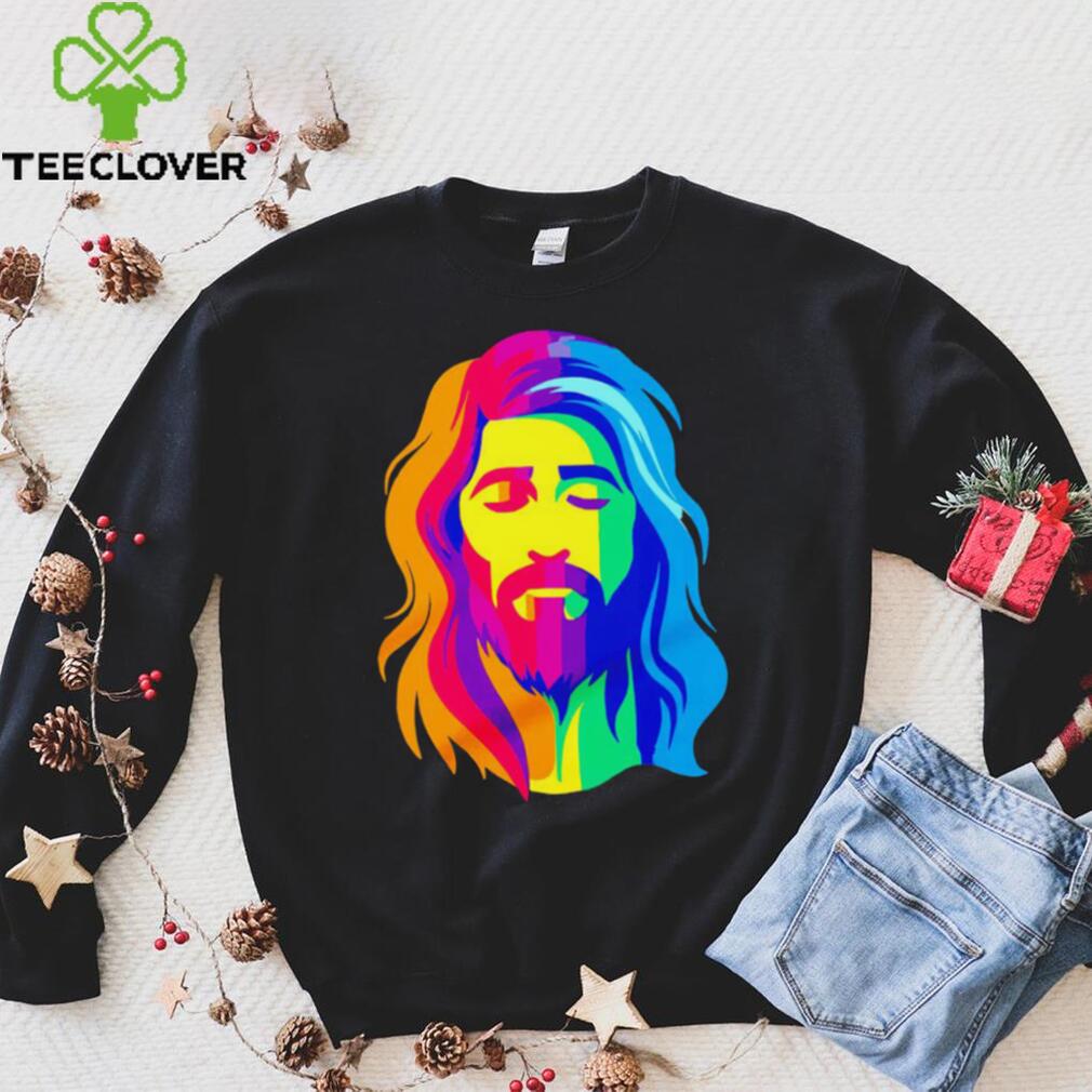 LGBTQ Jesus loves us all colorful shirt LGBTQ Jesus loves us all colorful shirt