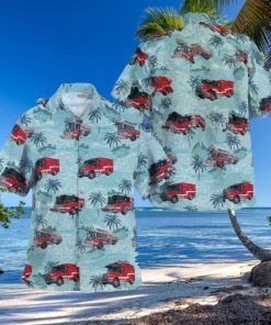 enterville  Massachusetts  COMM Fire  Rescue   Emergency Services Summer Aloha Hawaiian shirt