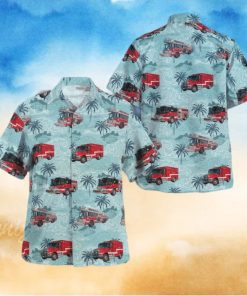 enterville  Massachusetts  COMM Fire  Rescue   Emergency Services Summer Aloha Hawaiian shirt