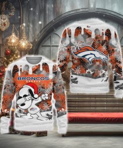 enver Broncos Snoopy Dabbing The Peanuts Sports Football Merry Christmas 3D Sweater For Fans Gifts Unisex