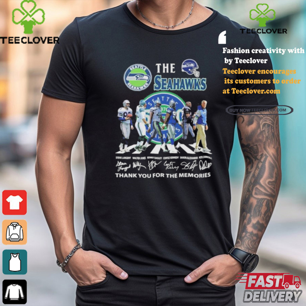 The Seattle Seahawks Abbey Road Thank You For The Memories Signatures Shirt The Seattle Seahawks Abbey Road Thank You For The Memories Signatures Shirt