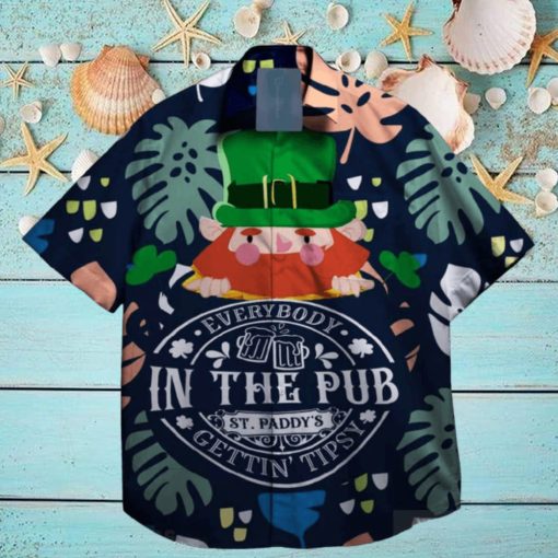 everybody in the beer pub gettins tipsy st patrick day hawaiian shirt exclusive