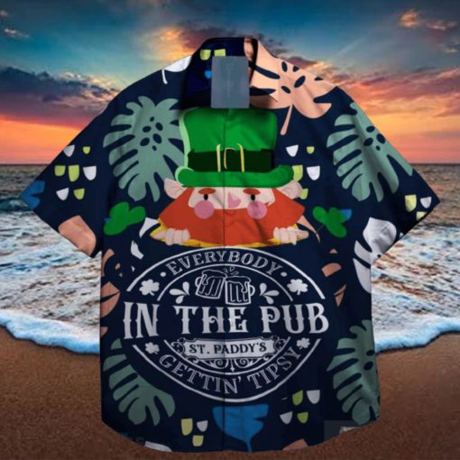 everybody in the beer pub gettins tipsy st patrick day hawaiian shirt exclusive