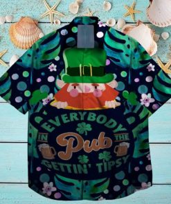 everybody in the beer pub gettins tipsy st patrick day hawaiian shirt