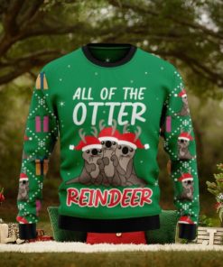 All of the otter reindeer Christmas sweater