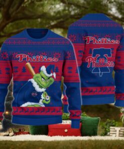 Philadelphia Phillies Grinch Christmas Ugly Sweater