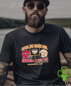 2023 Orange Bowl Georgia Bulldogs vs. Florida State Seminoles Dueling Helmet Shirt 3 2023 Orange Bowl Georgia Bulldogs vs. Florida State Seminoles Dueling Helmet Shirt