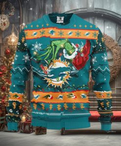 Miami Dolphins Grinch Christmas Ugly Sweater