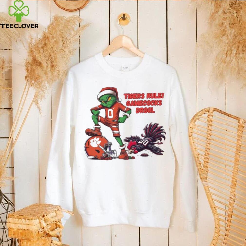 Santa Hat Grinch Tigers Rule Gamecocks Drool Shirt Santa Hat Grinch Tigers Rule Gamecocks Drool Shirt