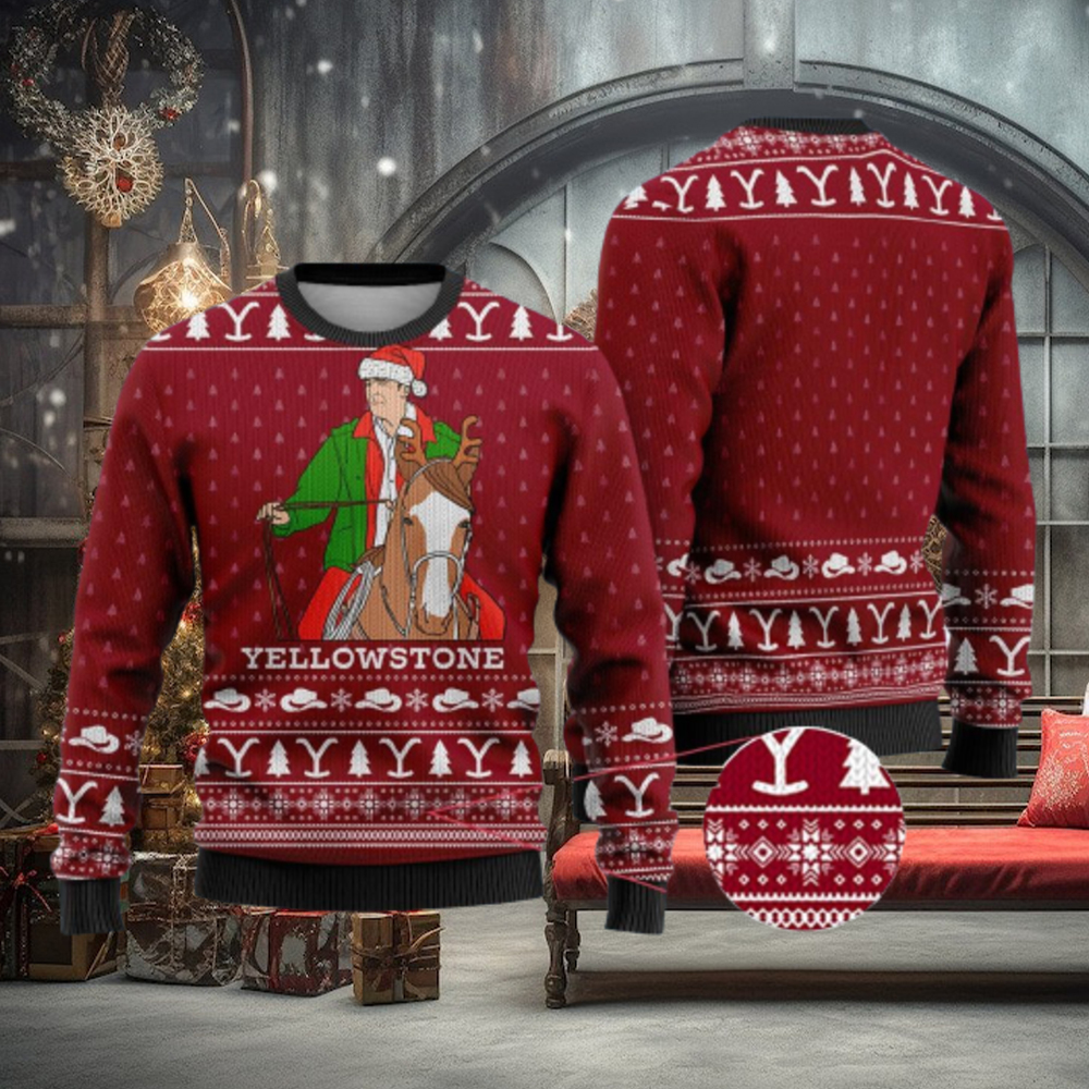 Cardinal Red Yellowstone Funny Ugly Christmas Sweater Gift For Men And Women Cardinal Red Yellowstone Funny Ugly Christmas Sweater Gift For Men And Women