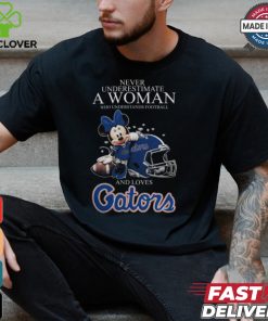 Never Underestimate A Woman Who Understands Football And Loves Florida Gators x Minnie Mouse T Shirt