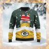 Green Bay Packers NFL Football Team Logo Symbol Santa Claus Custom Name Personalized 3D Ugly Christmas Sweater Shirt For Men And Women On Xmas Days