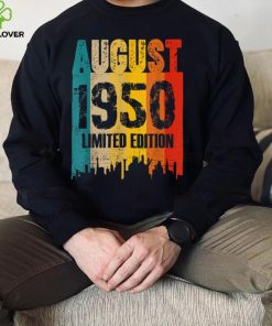 August 1950 72 Years Old Birthday Limited Edition Vintage T Shirt