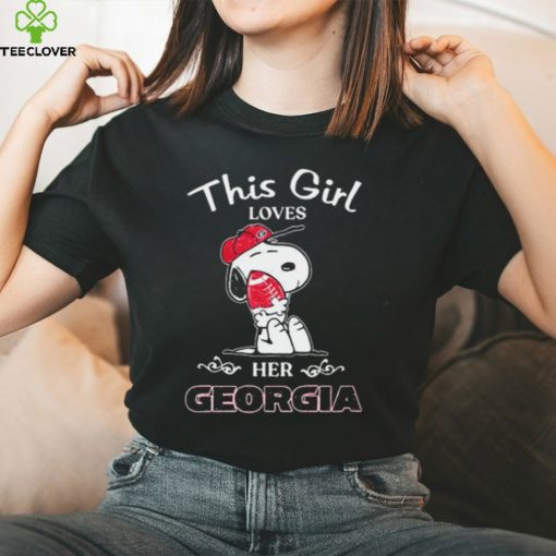 This Girl Loves Her Georgia Bulldogs X Peanuts Snoopy Shirt