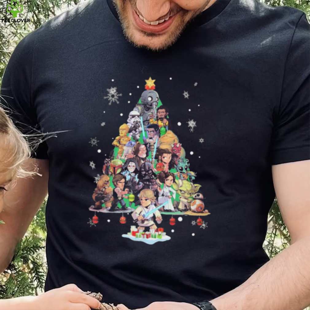 Star War Tree Christmas Chibi Character Shirt Star War Tree Christmas Chibi Character Shirt