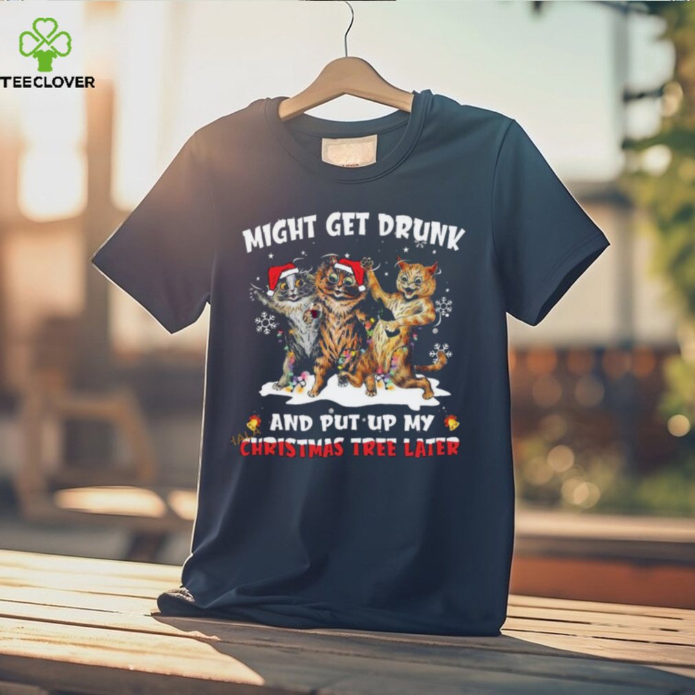 Drunk Cat Christmas Tree Shirt Drunk Cat Christmas Tree Shirt