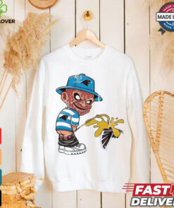 fficial Freddy Krueger Carolina Panthers Piss On Atlanta Falcons Halloween 2024 NFL Shirt