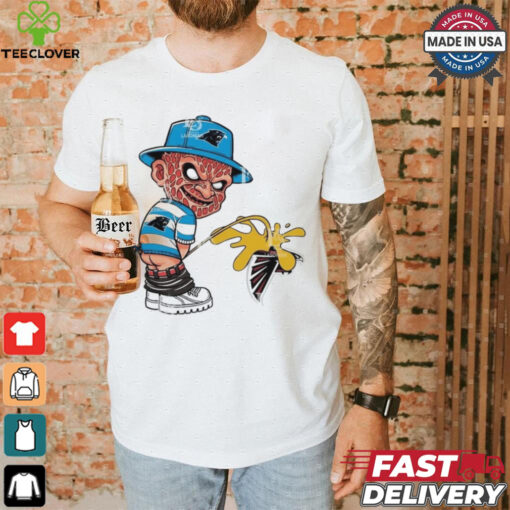 fficial Freddy Krueger Carolina Panthers Piss On Atlanta Falcons Halloween 2024 NFL Shirt