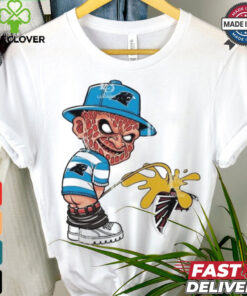 fficial Freddy Krueger Carolina Panthers Piss On Atlanta Falcons Halloween 2024 NFL Shirt