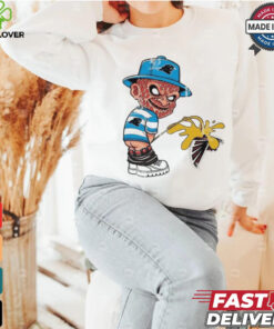 fficial Freddy Krueger Carolina Panthers Piss On Atlanta Falcons Halloween 2024 NFL Shirt