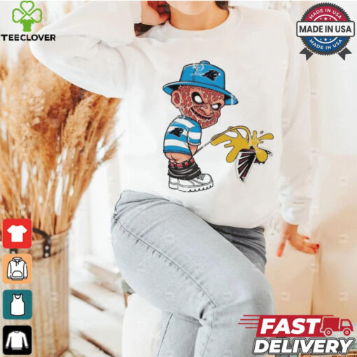 fficial Freddy Krueger Carolina Panthers Piss On Atlanta Falcons Halloween 2024 NFL Shirt