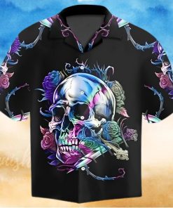 Skull Rose Pattern Hawaiian Shirt