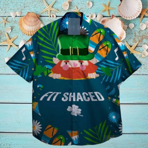 fit shaced and shamrocks st patrick day hawaiian shirt