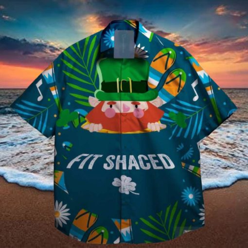 fit shaced and shamrocks st patrick day hawaiian shirt