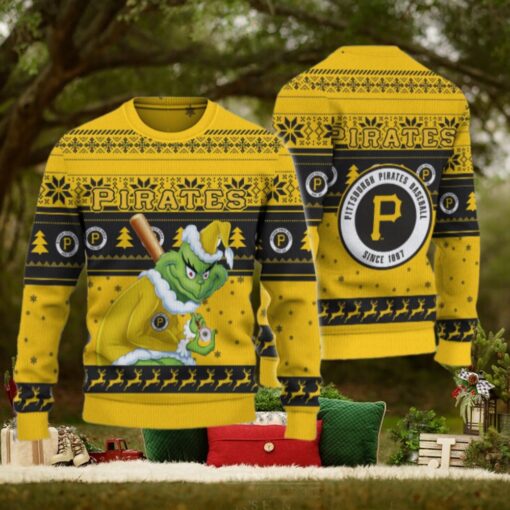 Pittsburgh Pirates Grinch Christmas Ugly Sweater