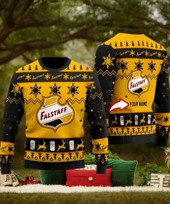 Funny Falstaff Beer Custom Ugly Christmas Sweater 3D Printed