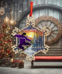 Snowboard Personalized Suncatcher Ornament