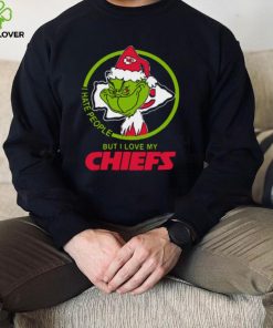 Kansas City Chiefs Nfl Christmas Grinch Santa I Hate People But I Love My Chiefs T shirt Mery Christmas