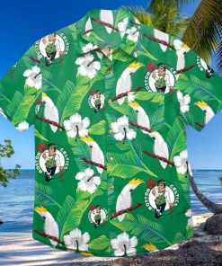 Boston Celtics NBA Mens Floral Hawaiian Shirt