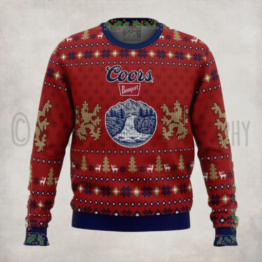 Coors Light Beer Ugly Christmas Sweater
