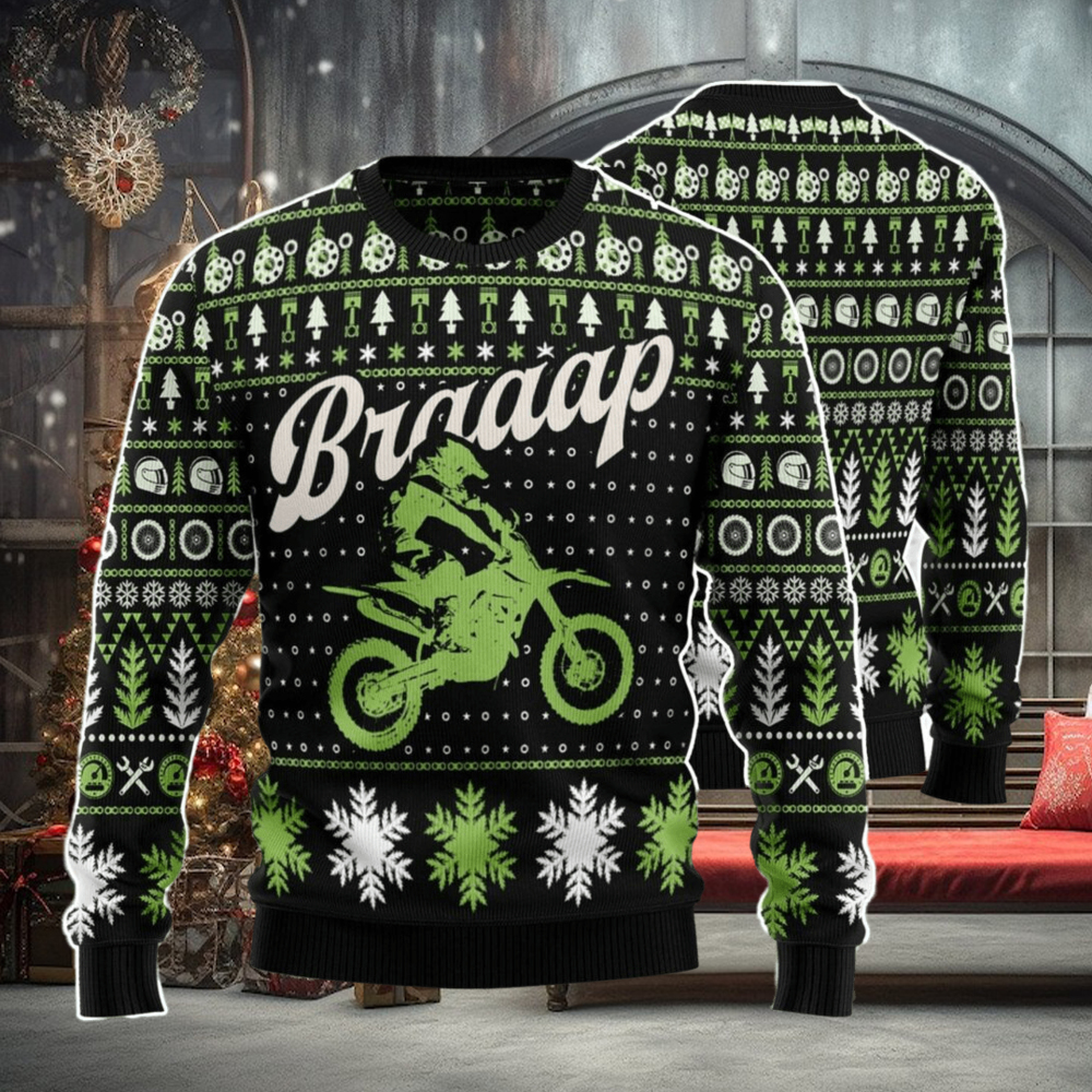 Braaap Moto Ugly Christmas Sweater Braaap Moto Ugly Christmas Sweater