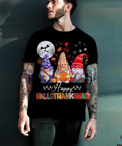 Halloween Thanksgiving Christmas Happy HalloThanksMas Gnomes T Shirt