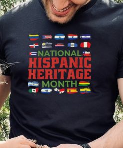 Spanish Speaking Countries Flag Hispanic Heritage Month New Design T Shirt0