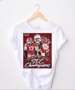georgia bulldogs 2022 sec champions poster t shirt t shirt