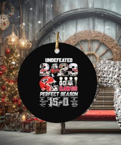 georgia bulldogs undefeated 2023 go dawgs perfect season signatures ornament Circle