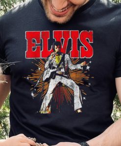 Elvis Presley Vintage Unisex Short Sleeve Reprint Black Cotton T Shirt