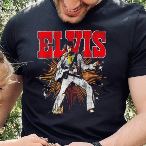 Elvis Presley Vintage Unisex Short Sleeve Reprint Black Cotton T Shirt