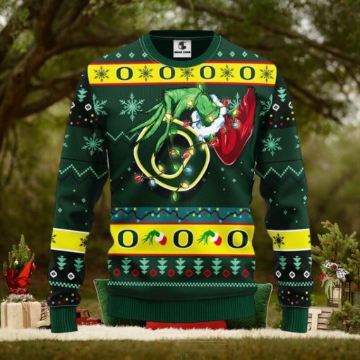 Oregon Ducks Grinch Christmas Ugly Sweater